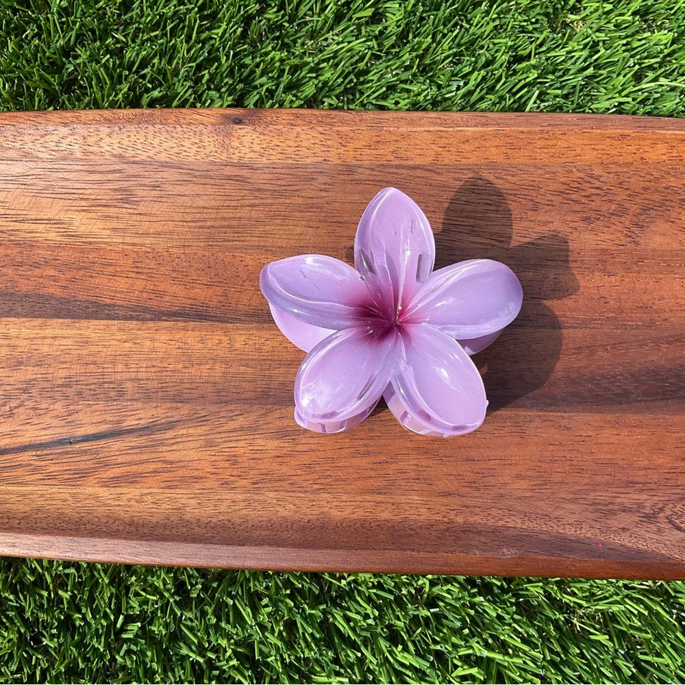 Purple Flower Hair Clip